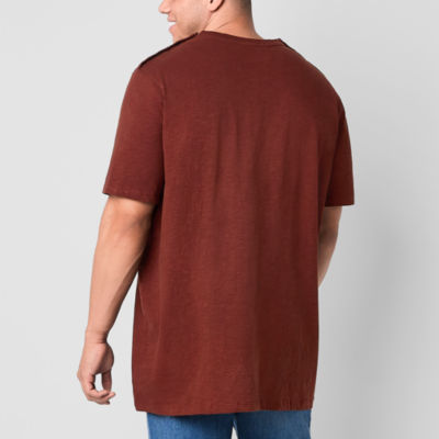 mutual weave Big and Tall Mens Crew Neck Short Sleeve Easy-on + Easy-off Adaptive Pocket T-Shirt