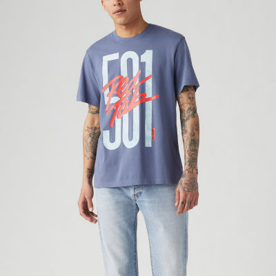 Levi's Mens Crew Neck Short Sleeve Regular Fit Graphic T-Shirt