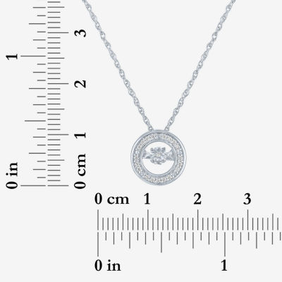 Yes, Please! (G-H, Si2-I1) Womens Diamond Accent Lab Grown White Diamond Accent Sterling Silver 18 Inch Pendant Necklace