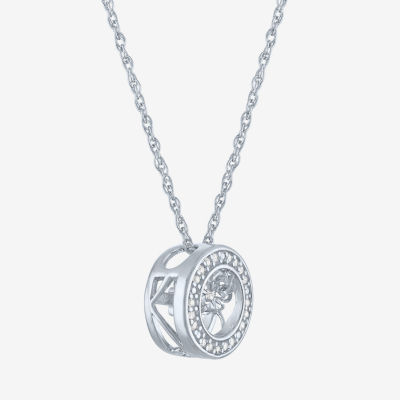 Yes, Please! (G-H, Si2-I1) Womens Diamond Accent Lab Grown White Diamond Accent Sterling Silver 18 Inch Pendant Necklace