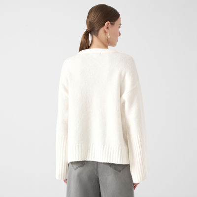 RM Rebecca Minkoff Womens Crew Neck Long Sleeve Pullover Sweater