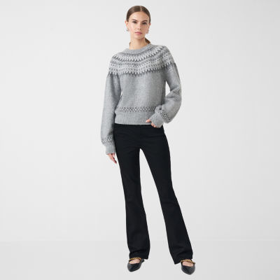 RM Rebecca Minkoff Womens Crew Neck Long Sleeve Pullover Sweater