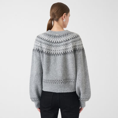 RM Rebecca Minkoff Womens Crew Neck Long Sleeve Pullover Sweater