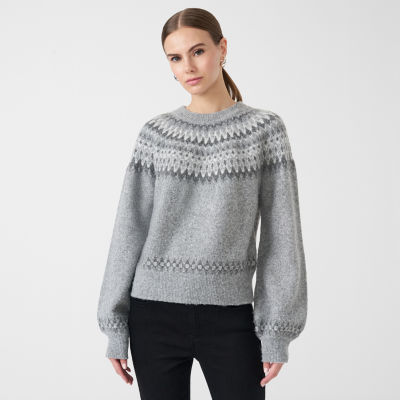 RM Rebecca Minkoff Womens Crew Neck Long Sleeve Pullover Sweater