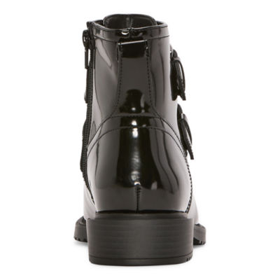 Worthington Womens Main Block Heel Motorcycle Boots, Color: Black