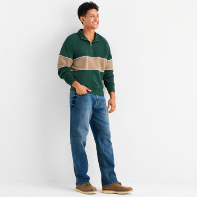 Arizona Mens Mock Neck Long Sleeve Quarter-Zip Pullover - JCPenney