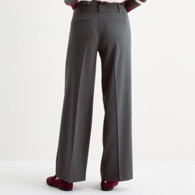 Liz Claiborne Audra Womens Wide Leg Mid Rise Trouser - JCPenney