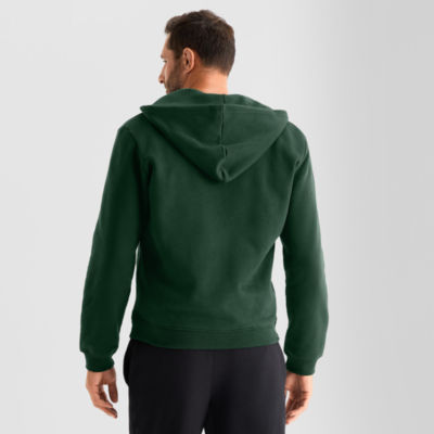 Xersion Quick Dry Cotton Blend Fleece Mens Long Sleeve Fleece Zipper Active Hoodie