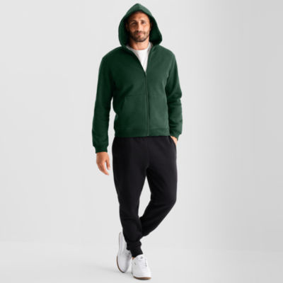 Xersion Quick Dry Cotton Blend Fleece Mens Long Sleeve Fleece Zipper Active Hoodie