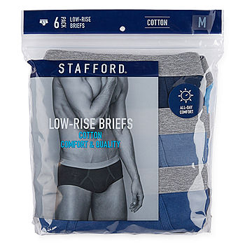 Stafford 6 Pack 100% Cotton Full-Cut Briefs White (30) 