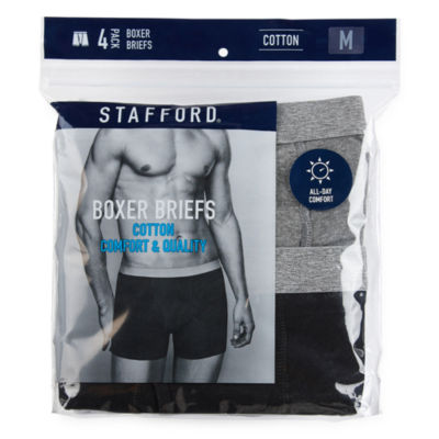 Stafford Mens 4 Pack Boxer Briefs