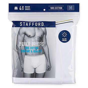  Stafford 6 Pack 100% Cotton Full-Cut Briefs White