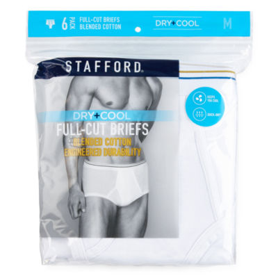 Stafford Dry + Cool Full-Cut Mens Big and Tall 6 Pack Briefs 302872