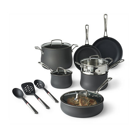 Cuisinart Contour 14-pc. Cookware Set With Tools, One Size, Black