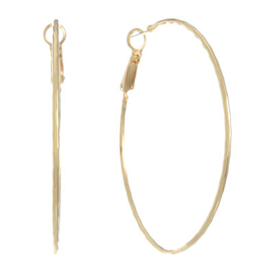 Jewelry Gold Tone Thin Hoop Earrings, Color Gold Tone JCPenney