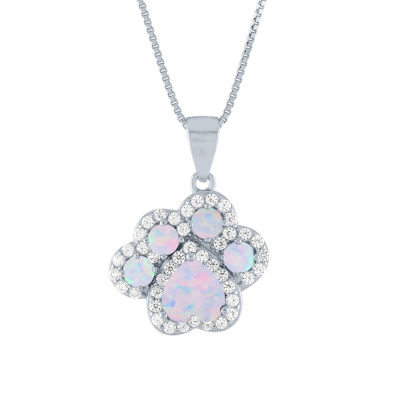 Opal paw print deals necklace