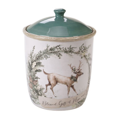 Certified International Holly And Ivy Ceramic Cookie Jar