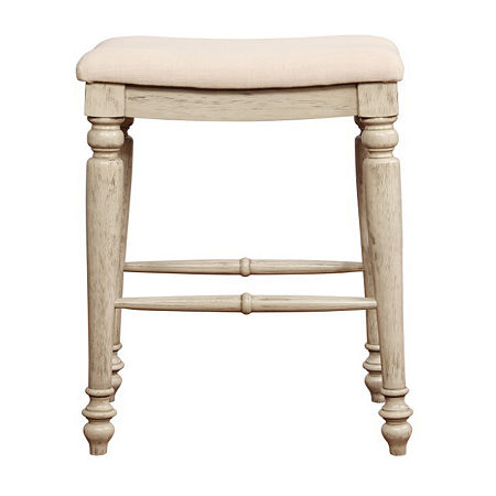 Marino Backless Barstool, One Size, White