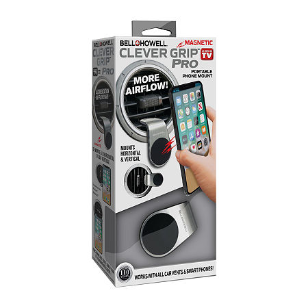 Bell + Howell Clever Grip Pro Portable Phone Mount, One Size, Silver