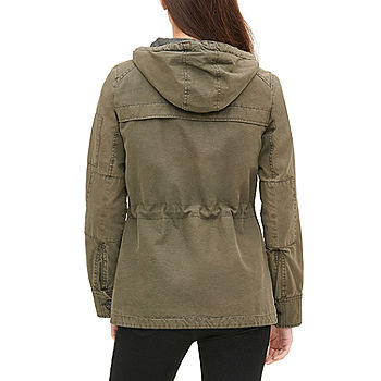 Levi's® Womens Hooded Midweight Anorak Jacket, Color: Army Green - JCPenney