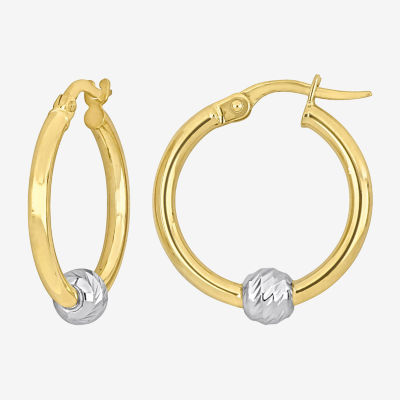 Womens 14K Gold 21mm Circle Hoop Earrings