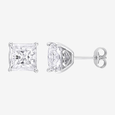 6 CT. T.W. Lab Created White Moissanite Sterling Silver 9mm Stud Earrings