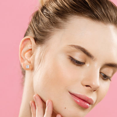 6 CT. T.W. Lab Created White Moissanite Sterling Silver 9mm Stud Earrings