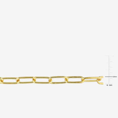 Womens 18K Gold Over Silver 20 Inch Link Necklace