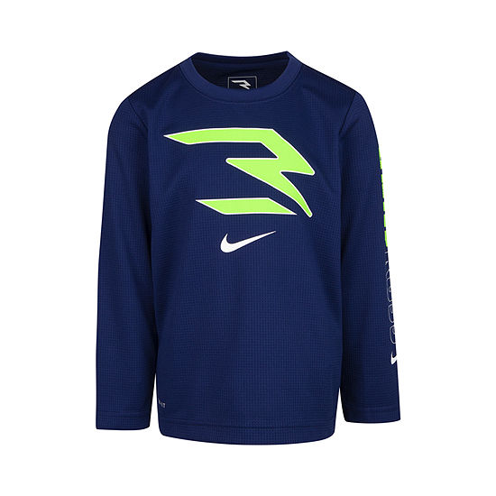 Nike 3BRAND by Russell Wilson Toddler Boys Round Neck Long Sleeve T-Shirt
