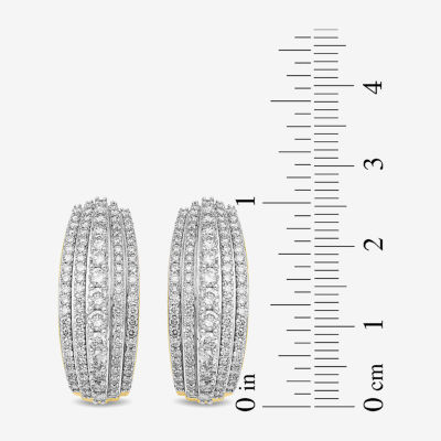 2 CT. T.W. Mined White Diamond 10K or 14K Gold 22.9mm Hoop Earrings