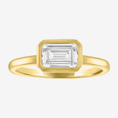 Diamond Addiction (G-H / Si2-I1) Womens 1 CT. T.W. Lab Grown White Diamond 14K Gold Solitaire Cocktail Ring