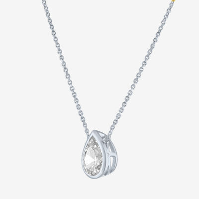 Diamond Addiction (G-H / Si2-I1) Womens 1 CT. T.W. Lab Grown White Diamond 14K Gold Pear Pendant Necklace