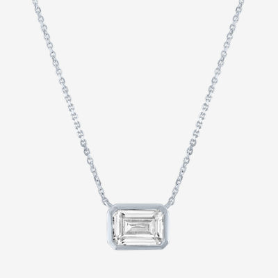 Diamond Addiction (G-H / Si2-I1) Womens 1 CT. T.W. Lab Grown White Diamond 14K White Gold Pendant Necklace