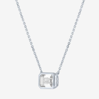 Diamond Addiction (G-H / Si2-I1) Womens 1 CT. T.W. Lab Grown White Diamond 14K White Gold Pendant Necklace