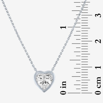 Diamond Addiction (G-H / Si2-I1) Womens 1 CT. T.W. Lab Grown White 14K Gold Heart 18 Inch Pendant Necklace