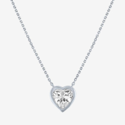 Diamond Addiction (G-H / Si2-I1) Womens 1 CT. T.W. Lab Grown White 14K Gold Heart Pendant Necklace