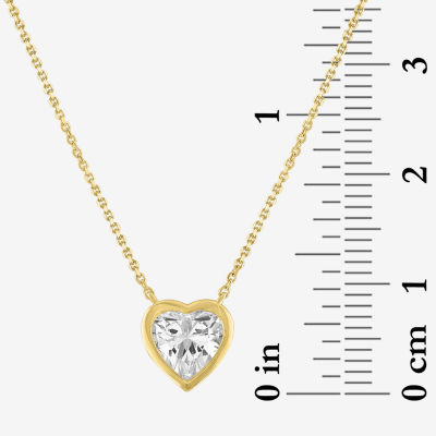 Diamond Addiction (G-H / Si2-I1) Womens 1 CT. T.W. Lab Grown White Diamond 14K Gold Heart Pendant Necklace