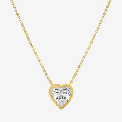 Diamond Addiction (G-H / Si2-I1) Womens 1 CT. T.W. Lab Grown White Diamond 14K Gold Heart Pendant Necklace