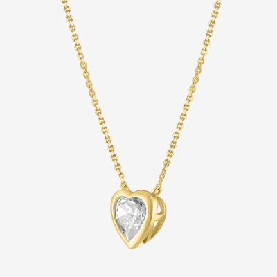 Diamond Addiction (G-H / Si2-I1) Womens 1 CT. T.W. Lab Grown White Diamond 14K Gold Heart Pendant Necklace