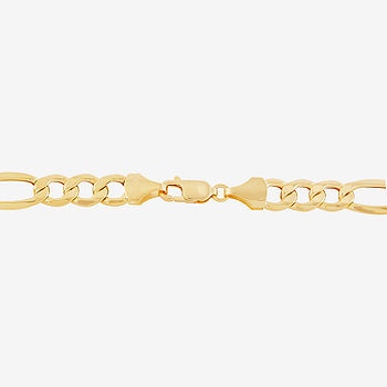 14K Gold 7 Inch Solid Figaro Chain Bracelet