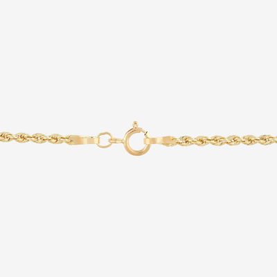 14K Gold 7 Inch Hollow Rope Cross Link Bracelet