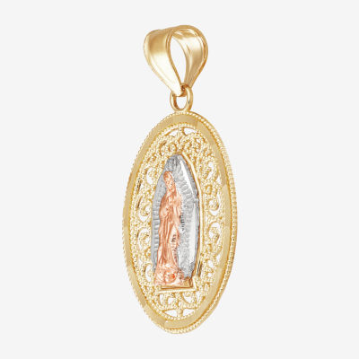 Religious Jewelry Womens 14K Gold Oval Pendant