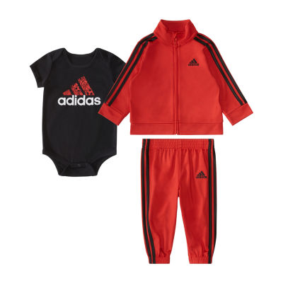 adidas Baby Boys 3-pc. Track Suit, Color: Better Scarlet - JCPenney