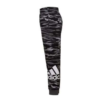 adidas Toddler Boys Mid Rise Tapered Fleece Jogger Pant