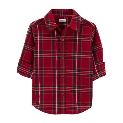 Carter's Toddler Boys Long Sleeve Button-Down Shirt