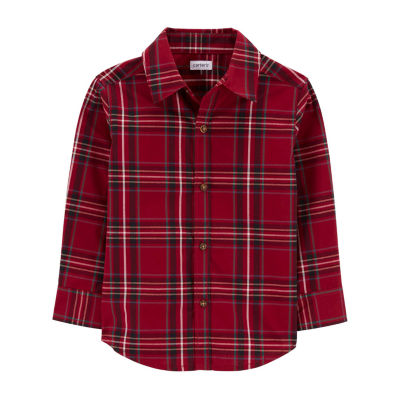 Carter's Toddler Boys Long Sleeve Button-Down Shirt