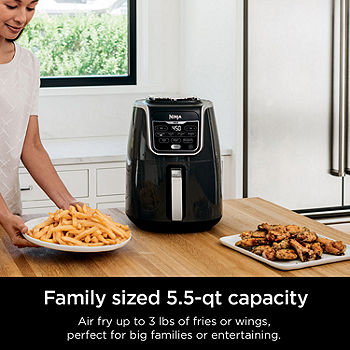 NINJA XL 5.5 qt. Black Air Fryer Ceramic Coated Nonstick Family Sized  Crisper Plate AF140 - The Home Depot