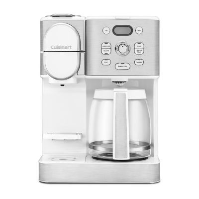 Cuisinart Coffee Center 12-Cup Coffeemaker & Single-Serve Brewer, White + 3 K-Cups