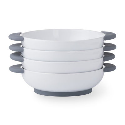 Everyday Solutions 4pc. Stoneware Soup Bowl Set, Color White JCPenney