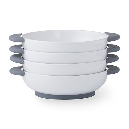 Everyday Solutions 4-pc. Stoneware Soup Bowl Set, One Size, White